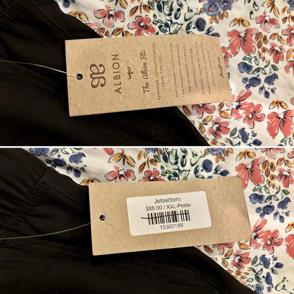 ALBION FIT Jetsetters Jogger Pants | Black | XXL Petite | NWT - Picture 4 of 12